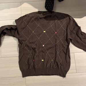 Brown Argyle Sweater